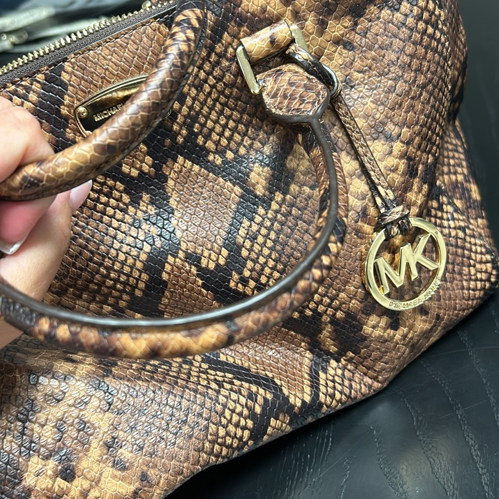 Mk Python Print Medium Tote Bag - image 3